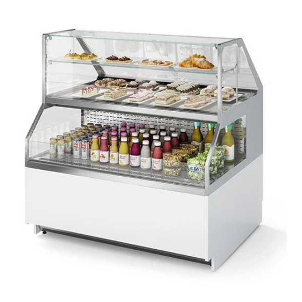 Murale refrigerato con porte per supermercato
